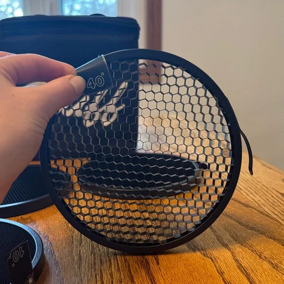 Buff Black Honeycomb Light Grids with Case